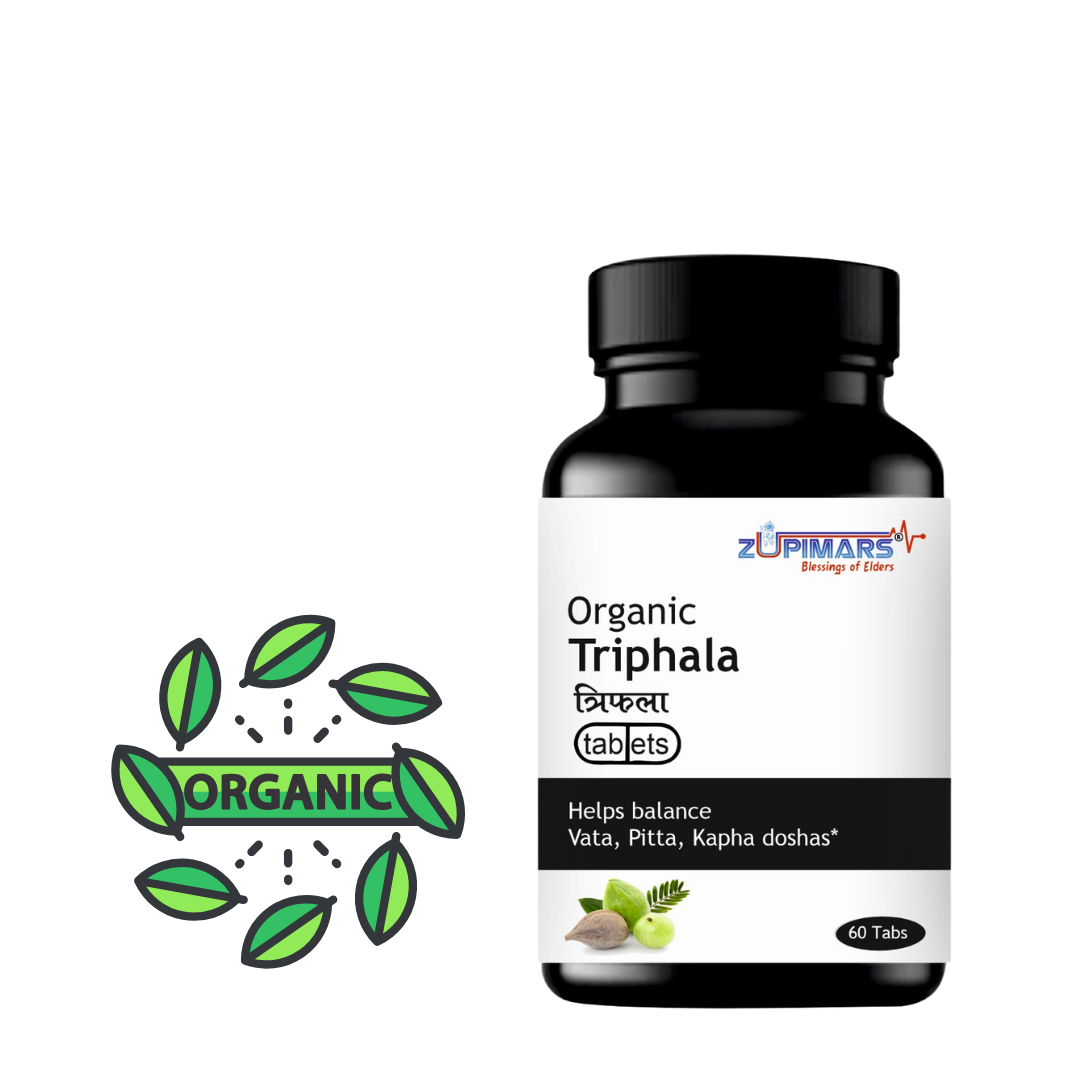 Zupimars Organic Triphala Tablets for Daily Digestive Balance