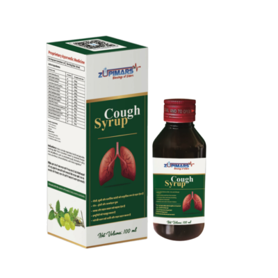 Zupimars-Cough-Syrup_Main Zupimars Ayurvedic cough syrup bottle for fast relief from dry and productive cough without drowsiness.