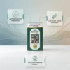 zupimars-puranva-junglee-hiran-tablets-3 Zupimars Puranva Junglee Hiran Tablets displayed against a sleek, professional background, targeting people suffering from unsteady gait and weak connective tissues. The icons showcase Joint Movement Readiness for quicker warm-ups, Connective Tissue Resilience to fight wear and tear, and Structural Balance Support to provide stability for those experiencing balance issues while walking.