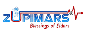 Logo of Zupimars, blending Vedic healing with intelligent innovation
