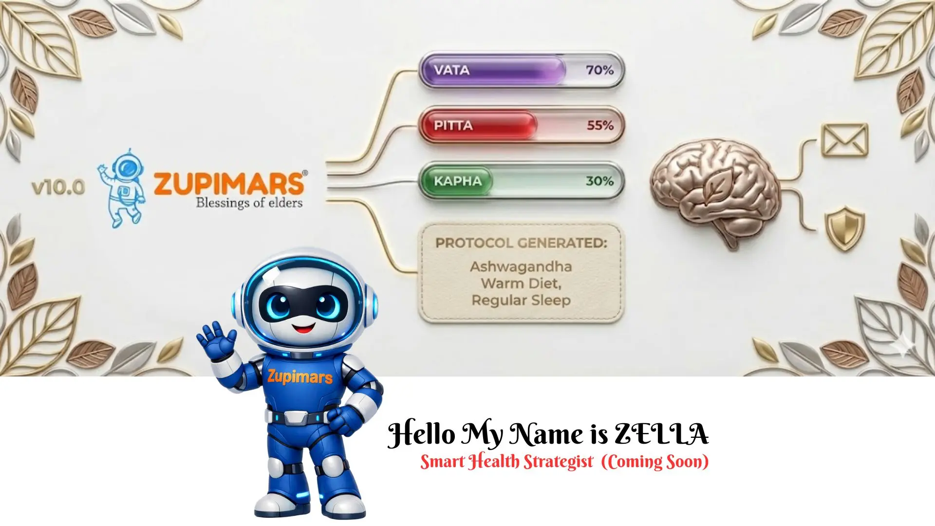 Meet ZELLA, your Zupimars wellness guide designed to simplify healthy living. Whether you're struggling with consistent sleep, managing stress with Ashwagandha, or sticking to a warm diet, ZELLA is here to help you navigate everyday health hurdles.